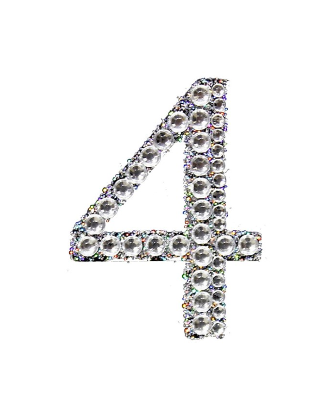 2” Rhinestone Numbers & Symbols - Silver | Amistad Floral  display picture 3